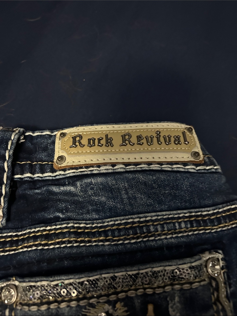 Rock Revival Yui Distressed Light Wash mid-rise Boot Cut Jeans Size 30 inseam 33 - Picture 9 of 9
